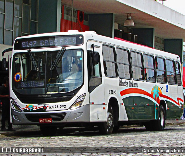 Viação Montes Brancos RJ 196.042 na cidade de Araruama, Rio de Janeiro, Brasil, por Carlos Vinícios lima. ID da foto: 10377513.