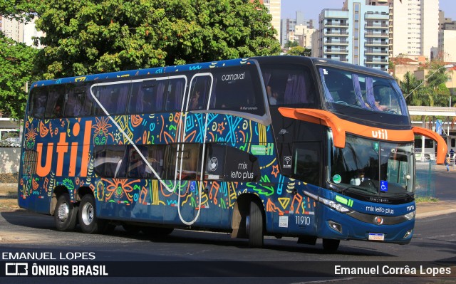 UTIL - União Transporte Interestadual de Luxo 11910 na cidade de Ribeirão Preto, São Paulo, Brasil, por Emanuel Corrêa Lopes. Número da foto: #10377066.