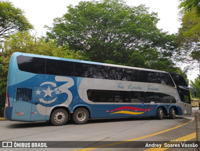 Três Estrelas Turismo 9120 na cidade de São Paulo, São Paulo, Brasil, por Andrey  Soares Vassão. Número da foto: #10375132.