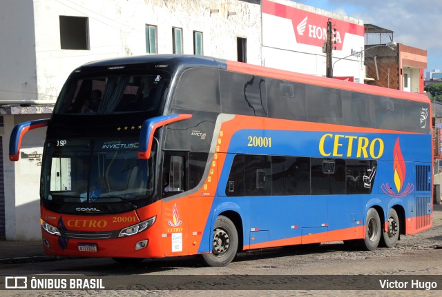 Viação Cetro 20001 na cidade de Caruaru, Pernambuco, Brasil, por Victor Hugo. ID da foto: 10377170.