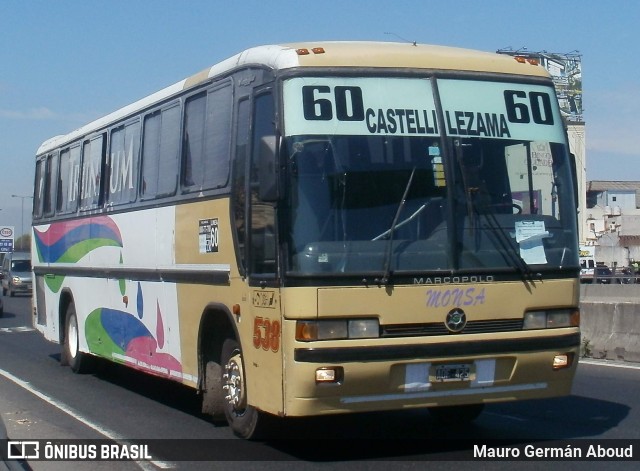 MONSA - Microomnibus Norte 538 na cidade de Ciudad Autónoma de Buenos Aires, Argentina, por Mauro Germán Aboud. Número da foto: #10375091.