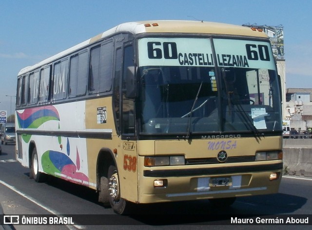 MONSA - Microomnibus Norte 538 na cidade de Ciudad Autónoma de Buenos Aires, Argentina, por Mauro Germán Aboud. ID da foto: 10375091.