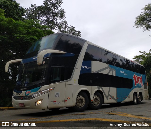 Auto Viação 1001 RJ 108.477 na cidade de São Paulo, São Paulo, Brasil, por Andrey  Soares Vassão. ID da foto: 10375070.