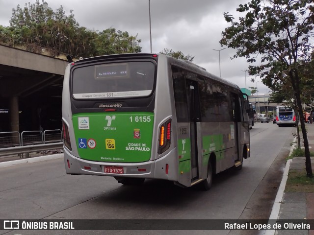 Transcooper > Norte Buss 1 6155 na cidade de São Paulo, São Paulo, Brasil, por Rafael Lopes de Oliveira. ID da foto: 10374981.