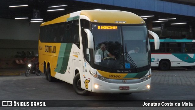 Empresa Gontijo de Transportes 18360 na cidade de Coronel Fabriciano, Minas Gerais, Brasil, por Jonatas Costa da Mata. ID da foto: 10375391.