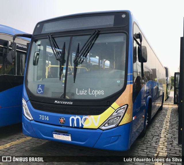 Londrisul Transportes Coletivos 7014 na cidade de Londrina, Paraná, Brasil, por Luiz Eduardo Lopes da Silva. ID da foto: 10377682.