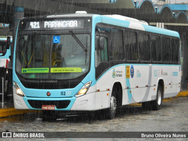 Viação Fortaleza 02517 na cidade de Fortaleza, Ceará, Brasil, por Bruno Oliveira Nunes. Número da foto: #10377068.