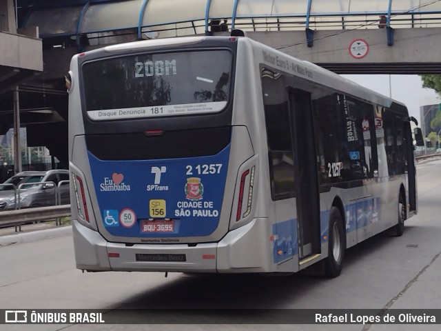 Sambaíba Transportes Urbanos 2 1257 na cidade de São Paulo, São Paulo, Brasil, por Rafael Lopes de Oliveira. ID da foto: 10378702.