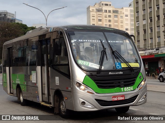 Transcooper > Norte Buss 1 6524 na cidade de São Paulo, São Paulo, Brasil, por Rafael Lopes de Oliveira. ID da foto: 10378544.