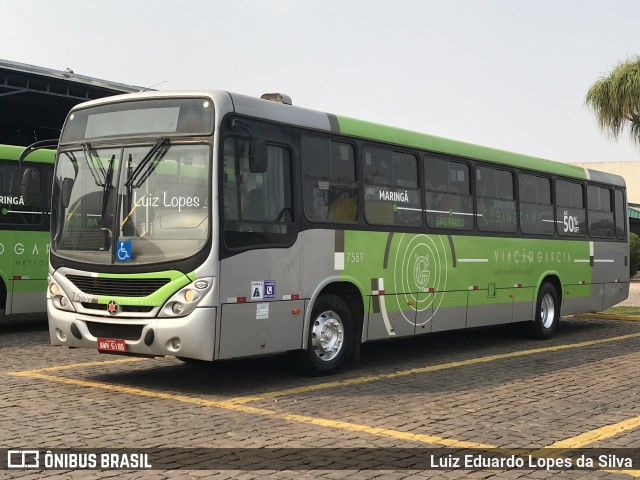 Viação Garcia 7589 na cidade de Londrina, Paraná, Brasil, por Luiz Eduardo Lopes da Silva. Número da foto: #10380357.