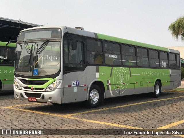 Viação Garcia 7589 na cidade de Londrina, Paraná, Brasil, por Luiz Eduardo Lopes da Silva. ID da foto: 10380357.