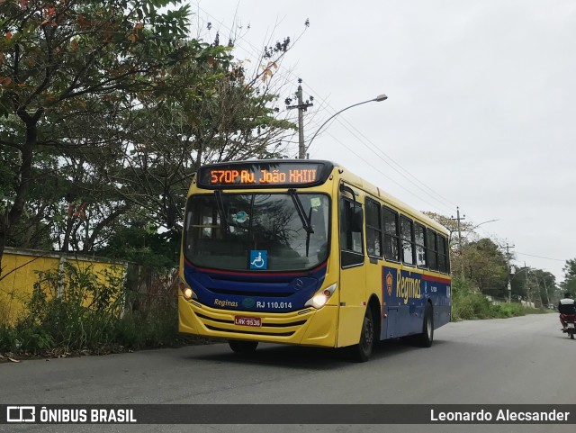Auto Viação Reginas RJ 110.014 na cidade de Rio de Janeiro, Rio de Janeiro, Brasil, por Leonardo Alecsander. Número da foto: #10379734.