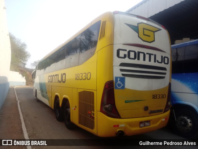 Empresa Gontijo de Transportes 18330 na cidade de Lambari, Minas Gerais, Brasil, por Guilherme Pedroso Alves. ID da foto: 10379431.