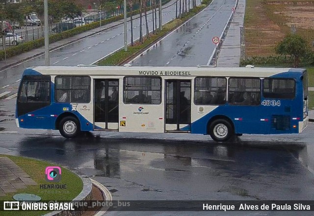Onicamp Transporte Coletivo 4834 na cidade de Campinas, São Paulo, Brasil, por Henrique Alves de Paula Silva. Número da foto: #10380295.