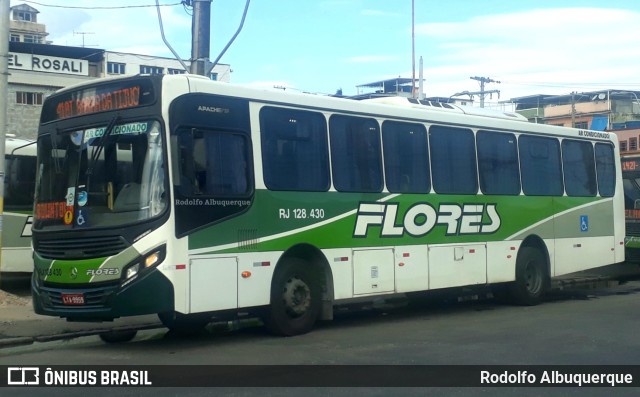 Transportes Flores RJ 128.430 na cidade de São João de Meriti, Rio de Janeiro, Brasil, por Rodolfo Albuquerque. ID da foto: 10379260.