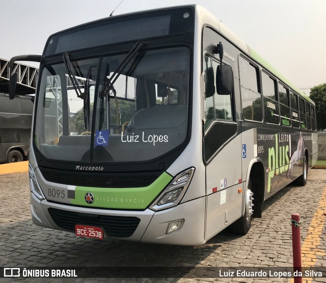 Viação Garcia 8095 na cidade de Londrina, Paraná, Brasil, por Luiz Eduardo Lopes da Silva. Número da foto: #10379963.