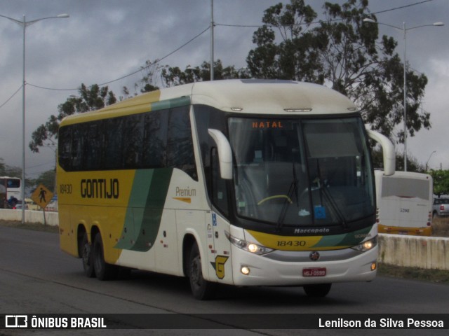 Empresa Gontijo de Transportes 18430 na cidade de Caruaru, Pernambuco, Brasil, por Lenilson da Silva Pessoa. ID da foto: 10379437.