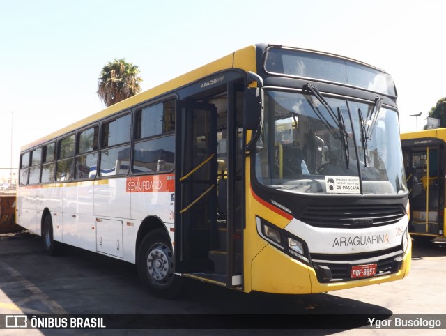 Viação Araguarina 3169 na cidade de Goiânia, Goiás, Brasil, por Ygor Busólogo. ID da foto: 10378630.