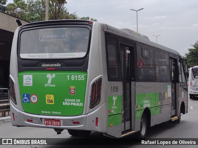 Transcooper > Norte Buss 1 6155 na cidade de São Paulo, São Paulo, Brasil, por Rafael Lopes de Oliveira. ID da foto: 10378660.