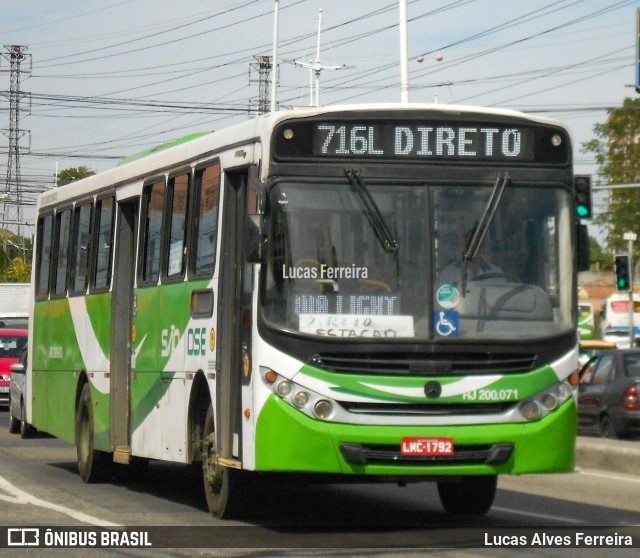 Viação São José RJ 200.071 na cidade de Nova Iguaçu, Rio de Janeiro, Brasil, por Lucas Alves Ferreira. ID da foto: 10380948.