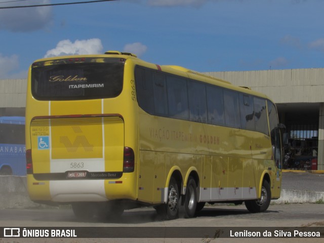 Viação Itapemirim 5863 na cidade de Caruaru, Pernambuco, Brasil, por Lenilson da Silva Pessoa. ID da foto: 10379460.