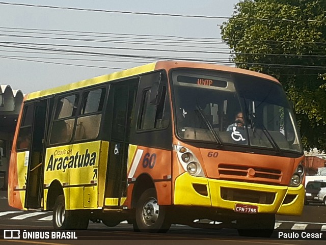 TUA - Transportes Urbanos Araçatuba 60 na cidade de Araçatuba, São Paulo, Brasil, por Paulo Cesar. ID da foto: 10378725.