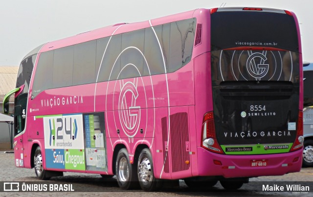 Viação Garcia 8554 na cidade de Londrina, Paraná, Brasil, por Maike Willian. Número da foto: #10384679.