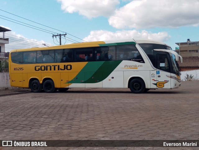 Empresa Gontijo de Transportes 18215 na cidade de João Monlevade, Minas Gerais, Brasil, por Everson Marini. ID da foto: 10383341.