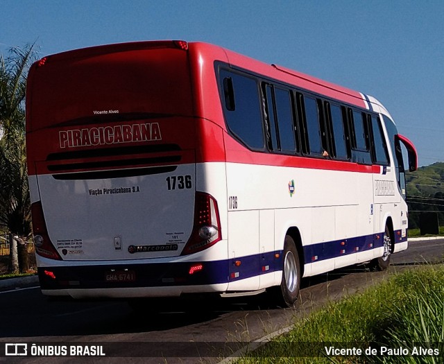 Viação Piracicabana 1736 na cidade de Aparecida, São Paulo, Brasil, por Vicente de Paulo Alves. Número da foto: #10382091.