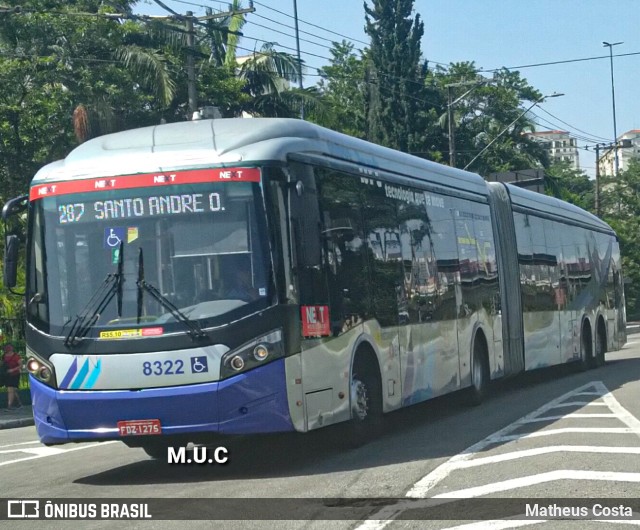 Next Mobilidade - ABC Sistema de Transporte 8322 na cidade de São Bernardo do Campo, São Paulo, Brasil, por Matheus Costa. Número da foto: #10383955.