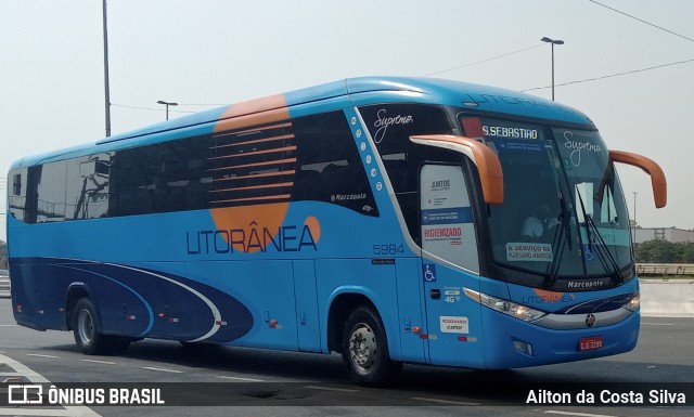 Litorânea Transportes Coletivos 5984 na cidade de São Paulo, São Paulo, Brasil, por Ailton da Costa Silva. Número da foto: #10382232.