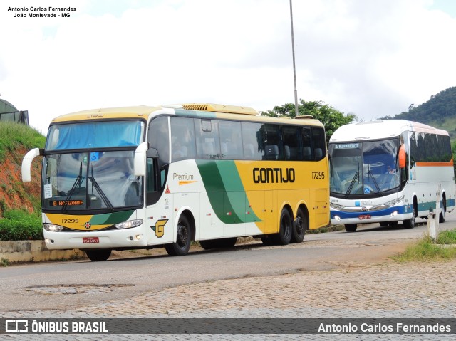 Empresa Gontijo de Transportes 17295 na cidade de João Monlevade, Minas Gerais, Brasil, por Antonio Carlos Fernandes. ID da foto: 10382405.