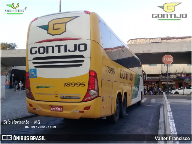 Empresa Gontijo de Transportes 18995 na cidade de Belo Horizonte, Minas Gerais, Brasil, por Valter Francisco. ID da foto: 10385759.