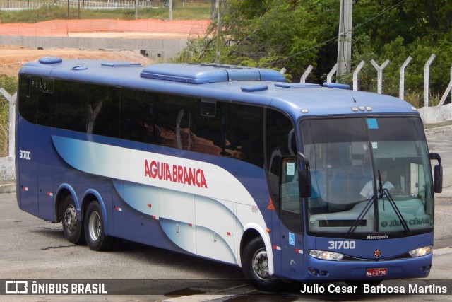 Viação Águia Branca 31700 na cidade de Aracaju, Sergipe, Brasil, por Julio Cesar  Barbosa Martins. Número da foto: #10385266.