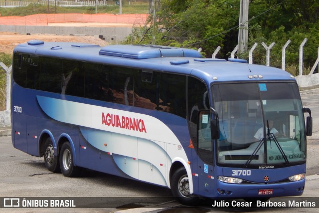 Viação Águia Branca 31700 na cidade de Aracaju, Sergipe, Brasil, por Julio Cesar  Barbosa Martins. ID da foto: 10385266.