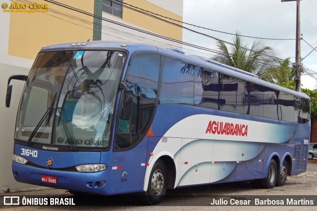 Viação Águia Branca 31640 na cidade de Aracaju, Sergipe, Brasil, por Julio Cesar  Barbosa Martins. ID da foto: 10385268.