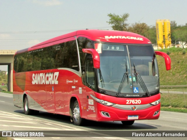 Viação Santa Cruz 27620 na cidade de Araçariguama, São Paulo, Brasil, por Flavio Alberto Fernandes. ID da foto: 10389621.