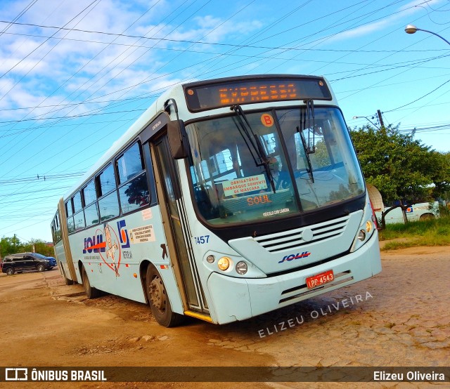 SOUL - Sociedade de Ônibus União Ltda. 7457 na cidade de Alvorada, Rio Grande do Sul, Brasil, por Elizeu Oliveira. ID da foto: 10388240.