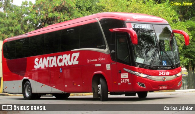 Viação Santa Cruz 24219 na cidade de São Paulo, São Paulo, Brasil, por Carlos Júnior. ID da foto: 10389486.