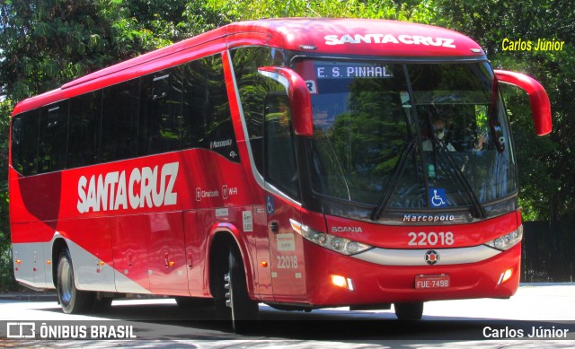 Viação Santa Cruz 22018 na cidade de São Paulo, São Paulo, Brasil, por Carlos Júnior. ID da foto: 10389708.