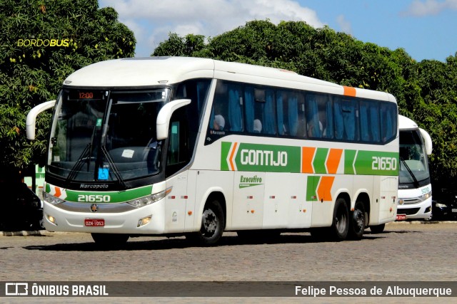 Empresa Gontijo de Transportes 21650 na cidade de Vitória da Conquista, Bahia, Brasil, por Felipe Pessoa de Albuquerque. ID da foto: 10389943.