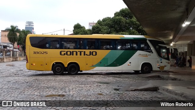 Empresa Gontijo de Transportes 18025 na cidade de Governador Valadares, Minas Gerais, Brasil, por Wilton Roberto. ID da foto: 10389498.