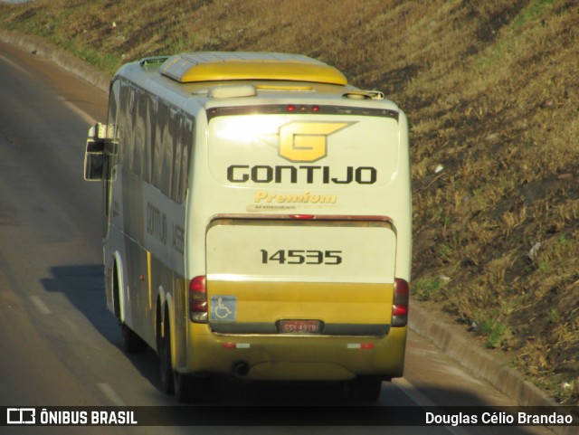 Empresa Gontijo de Transportes 14535 na cidade de Belo Horizonte, Minas Gerais, Brasil, por Douglas Célio Brandao. ID da foto: 10393483.