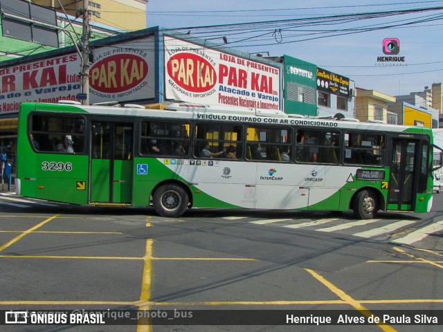 VB Transportes e Turismo 3296 na cidade de Campinas, São Paulo, Brasil, por Henrique Alves de Paula Silva. ID da foto: 10391649.