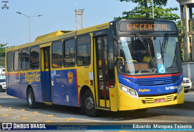 Auto Viação Reginas RJ 110.058 na cidade de Rio de Janeiro, Rio de Janeiro, Brasil, por Eduardo  Marques Teixeira. Número da foto: #10391399.