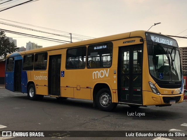 Londrisul Transportes Coletivos 5121 na cidade de Londrina, Paraná, Brasil, por Luiz Eduardo Lopes da Silva. Número da foto: #10391355.