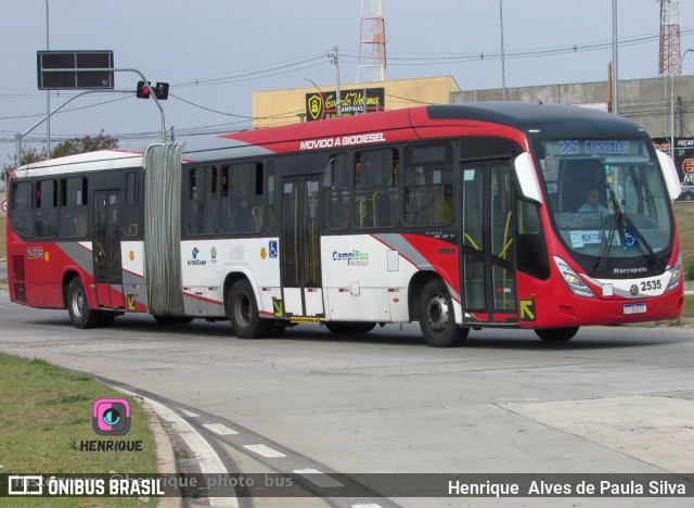 Expresso CampiBus 2535 na cidade de Campinas, São Paulo, Brasil, por Henrique Alves de Paula Silva. Número da foto: #10391689.