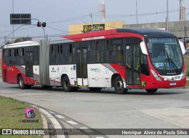 Expresso CampiBus 2535 na cidade de Campinas, São Paulo, Brasil, por Henrique Alves de Paula Silva. ID da foto: 10391689.