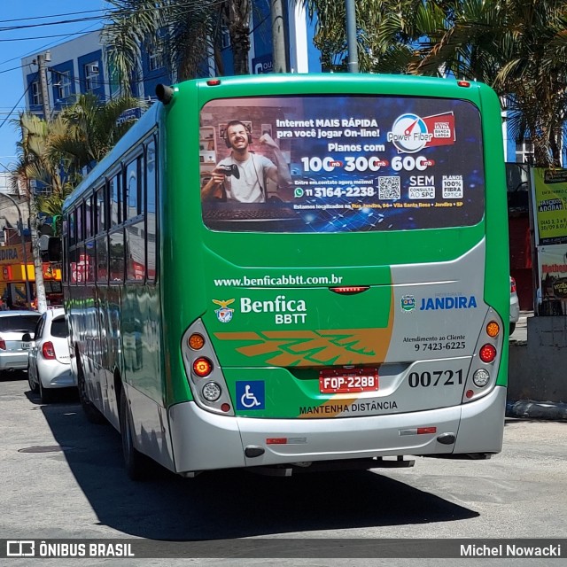 BBTT - Benfica Barueri Transporte e Turismo 00721 na cidade de Jandira, São Paulo, Brasil, por Michel Nowacki. Número da foto: #10397205.