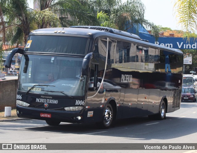 Pacífico Transporte e Turismo 1006 na cidade de Aparecida, São Paulo, Brasil, por Vicente de Paulo Alves. Número da foto: #10396031.